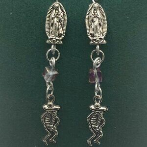 Handmade Day of the Dead Dancing Skeleton Earrings